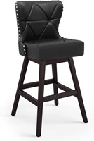 30'' LEATHER  COUNTER HEIGHT BARSTOOL