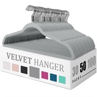 Premium Velvet Hangers 50 Pack, Heavy Duty Study