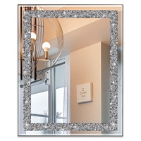 Rectangular Wall Mirror Crystal Crush Diamond