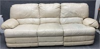 Double Leather Recliner Sofa