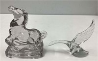 Boyds Art Glass Horse, Imperial Glass Goose