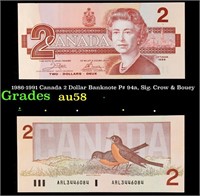 1986-1991 Canada 2 Dollar Banknote P# 94a, Sig. Cr