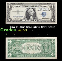 1957 $1 Blue Seal Silver Certificate Grades Select