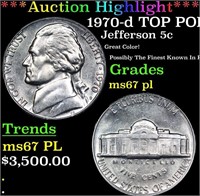 ***Auction Highlight*** 1970-d Jefferson Nickel TO