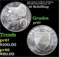 Proof 1964 Austria 10 Silver Schilling KM-2882 Sma