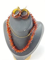 Amber Necklace & Earrings