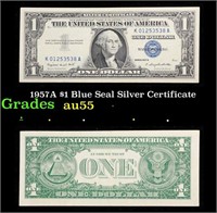 1957A $1 Blue Seal Silver Certificate Grades Choic
