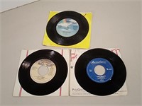 Three 7" Records Incl. Kansas