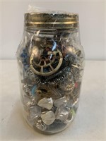 Jar w/Costume Jewelry