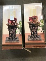(2) Large Decorative Candle Holders in Boxes