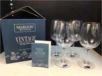 (4) Marquis Waterford Wine Glasses in Box