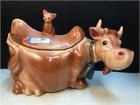 Vintage Ceramic Cow Cookie Jar