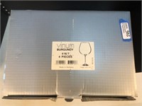 Vinum Burgundy German (4) Wine Glasses in Box