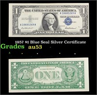 1957 $1 Blue Seal Silver Certificate Grades Select