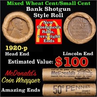 Lincoln Wheat Cent 1c Mixed Roll Orig Brandt McDon