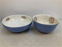 (2) Hall Floral Decorated Bowls
