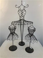 (3) Metal Decorative Dress Forms