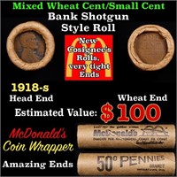 Lincoln Wheat Cent 1c Mixed Roll Orig Brandt McDon