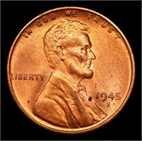 1945-s Lincoln Cent 1c Grades GEM++ RD