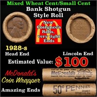 Lincoln Wheat Cent 1c Mixed Roll Orig Brandt McDon