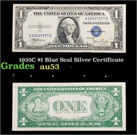 1935C $1 Blue Seal Silver Certificate Grades Selec