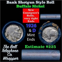 Buffalo Nickel Shotgun Roll in Old Bank Style 'Bel