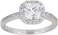 DECADENCE Sterling Silver mm Princess Cut Cubic Zi