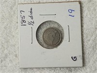 1857 Seated Half Dime