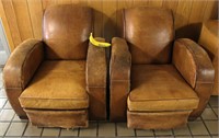 Pr. Camard (France) Art Deco Leather Recliners