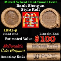 Lincoln Wheat Cent 1c Mixed Roll Orig Brandt McDon