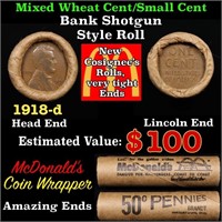 Lincoln Wheat Cent 1c Mixed Roll Orig Brandt McDon