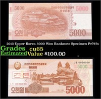 2013 Upper Korea 5000 Won Banknote Specimen P#?67s