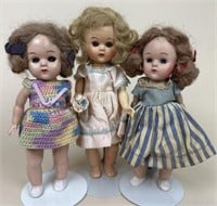 (3) Vintage Hard Plastic Dolls