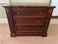 Pulaski Furn. Co. 3-Drawer Marble Top Chest