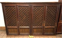 Beautiful Vintage Cut-Out Wooden Credenza Cabinet