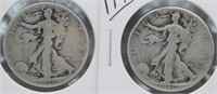 1936 and 1940 Walking Liberty Silver Half