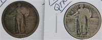 1923 (weak date) and 1928 Standing Liberty Silver