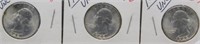 (3) 1948-S UNC Washington Silver Quarters.