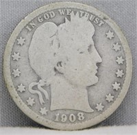 1908 Barber Quarter, G.