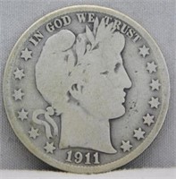 1911-S Barber Half Dollar, G.