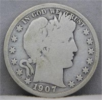 1907-D Barber Half Dollar, G.