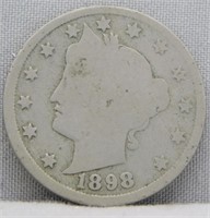 1898 Liberty Head Nickel, VG.