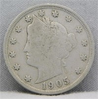 1905 Liberty Head Nickel, fine.