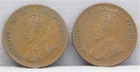 (2) 1928 Canadian Small Cents, VF.