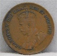 1928 Canadian Small Cent, XF.