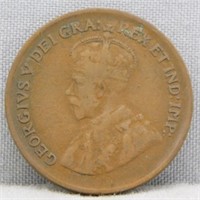 1929 Canadian Small Cent, VG.