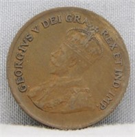 1929 Canadian Small Cent, XF.
