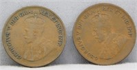 (2) 1931 Canadian Small Cents, F.