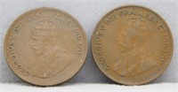 (2) 1931 Canadian Small Cents, VF.