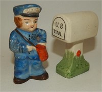 Vintage Mailman and Mailbox